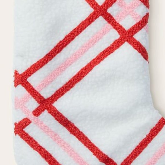 PINK VICTORIA'S SECRET CHRISTMAS STOCKING WHITE/RED/PINK WITH GOLD LETTERS**NEW! - Picture 3 of 4